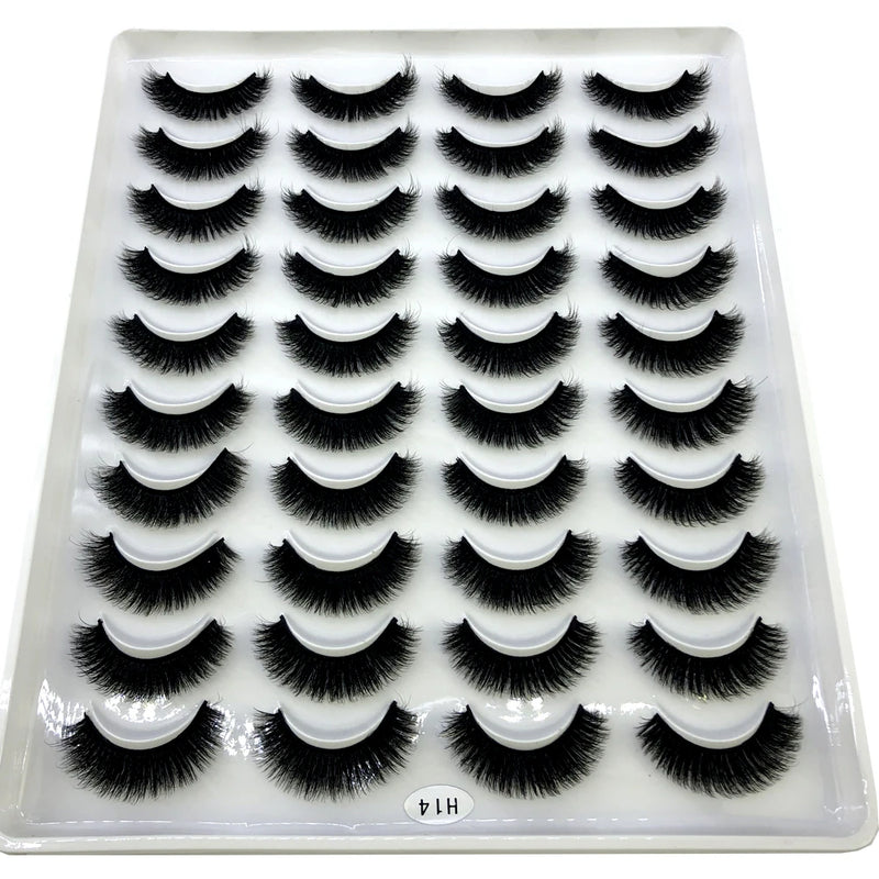 2023 New 20 pairs natural long 3D mink false eyelashes fake lashes makeup kit Mink Lashes extension eye lashes short eyelashes