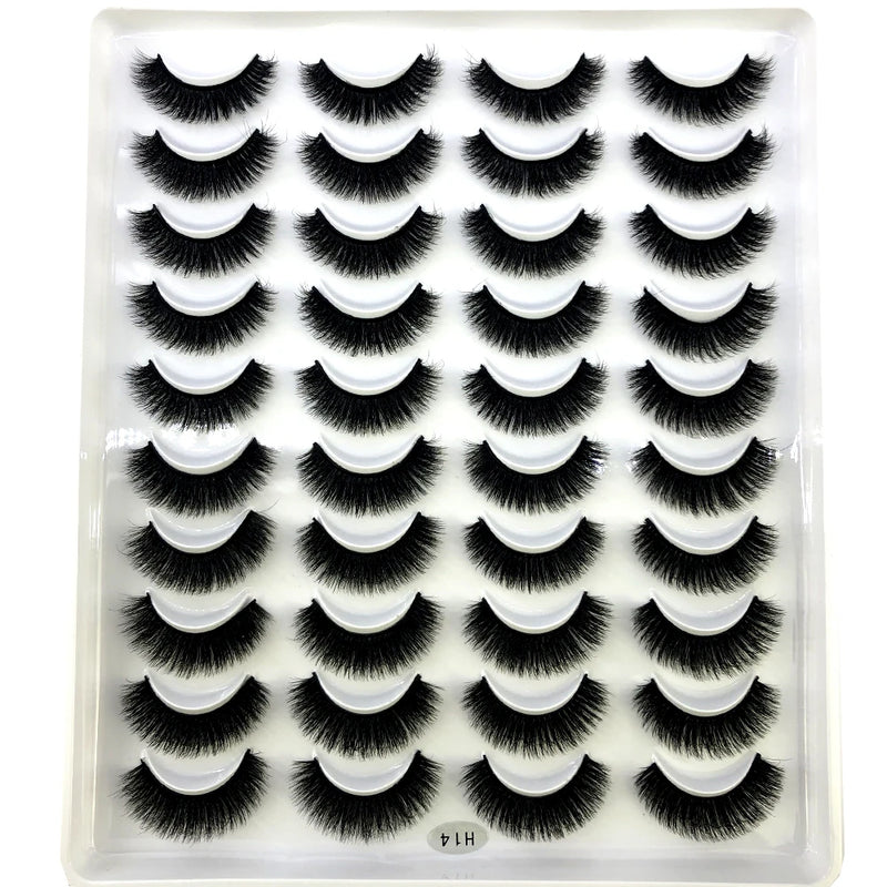 2023 New 20 pairs natural long 3D mink false eyelashes fake lashes makeup kit Mink Lashes extension eye lashes short eyelashes