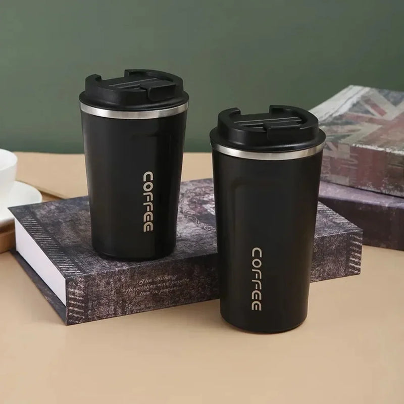 510ml Stainless Steel Coffee Cup Travel Thermal Mug Leak-Proof Thermos Bottle Tea Coffee Mug Office Business Style Thermos